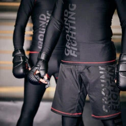Pantalón Corto MMA Grappling No Gi Adulto Outshock 500 Negro Y Rojo -tienda de material de boxeo pantalon corto mma grappling no gi adulto outshock 500 negro y rojo 1