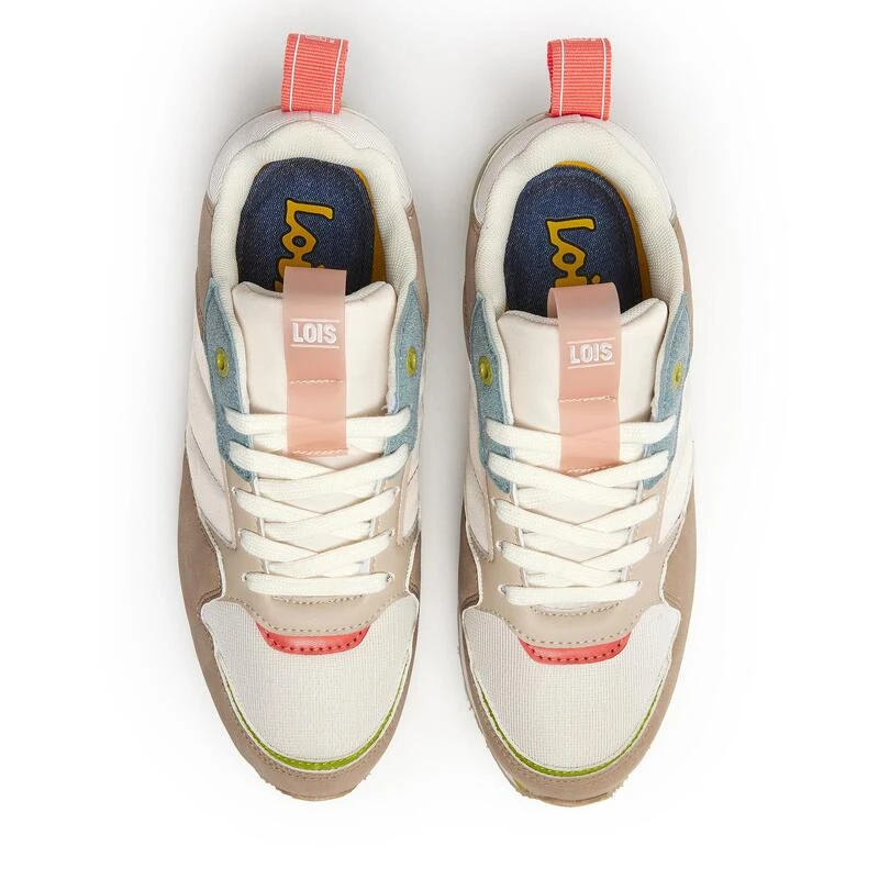 Zapatillas Deportivas Para Mujer Lois 85845 Beige Con Estabilizador 6 Zapatillas Deportivas Para Mujer Lois 85845 Beige Con Estabilizador - Imagen 4